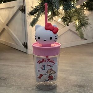 New in box Hello Kitty Straw Cup with stickers